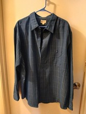 Haggar Dress Shirt Size 2XL Regular Fit Long Sleeve BLUE