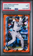 2025 Topps Chrome Sapphire Shohei Ohtani Orange Refractor 12/25 PSA MINT 9 #1