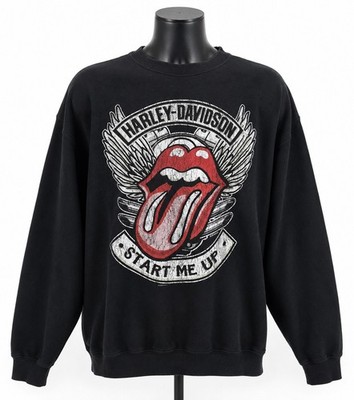 Harley Davidson Rolling Stones Start Me Up 5XL Sweatshirt Bergdale, MN Black