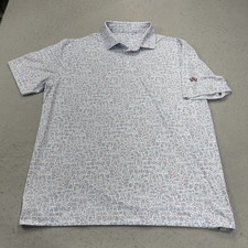 Rhoback Polo Shirt Mens XL Chicago Hot Dog Sports Golf Performance Stretch Logo