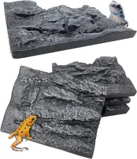 4Pcs Rock Terrarium Background,3D Reptile Tank Background Board,Amphibian Stereo