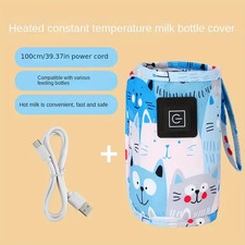 Portable USB Baby Bottle Warmer Insulated Travel Bag Nursing Milk Heater 5V 2A
