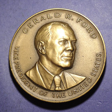 Gerald Ford Vice President Medallic Arts 1973 Inaugural  Bronze Medal 2 3/4 in.