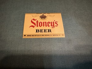 Jones Brewing Co 16 Oz Old Beer Bottle Label Unused Smithton Pa Pennsylvania