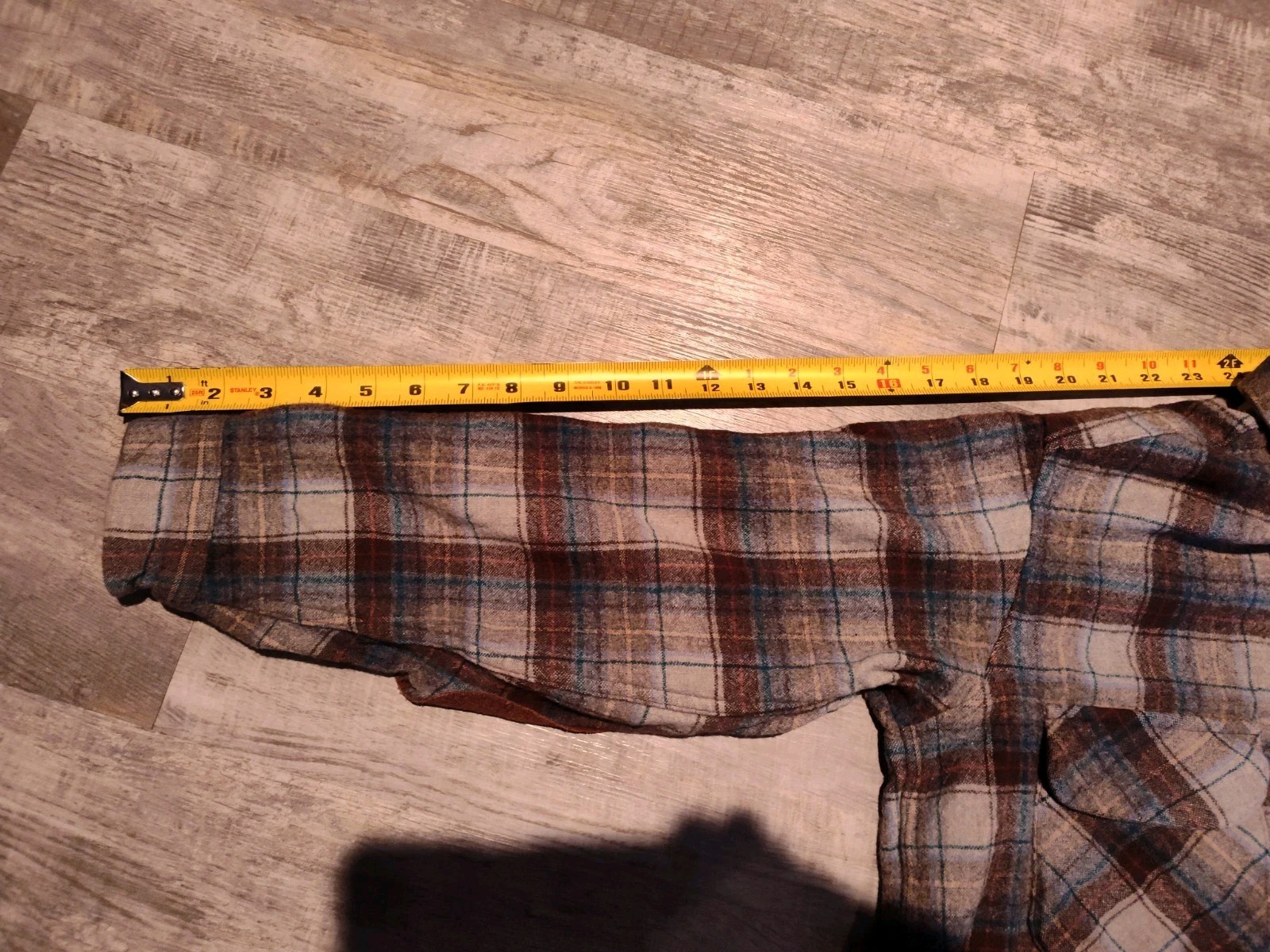 Vintage Pendleton Plaid Button Up Wool Leather Bo… - image 11