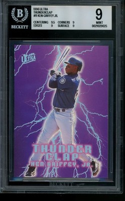1996 FLEER ULTRA THUNDERCLAP KEN GRIFFEY JR. BGS 9 POP 1 NEW GRADE 