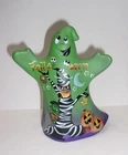 Fenton Glass Amethyst Fall O Ween Halloween Ghost Figurine Ltd Ed #21/48 Barley