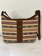 Guatemala Leather Cotton Bag Multicolor Artisan Purse Woven
