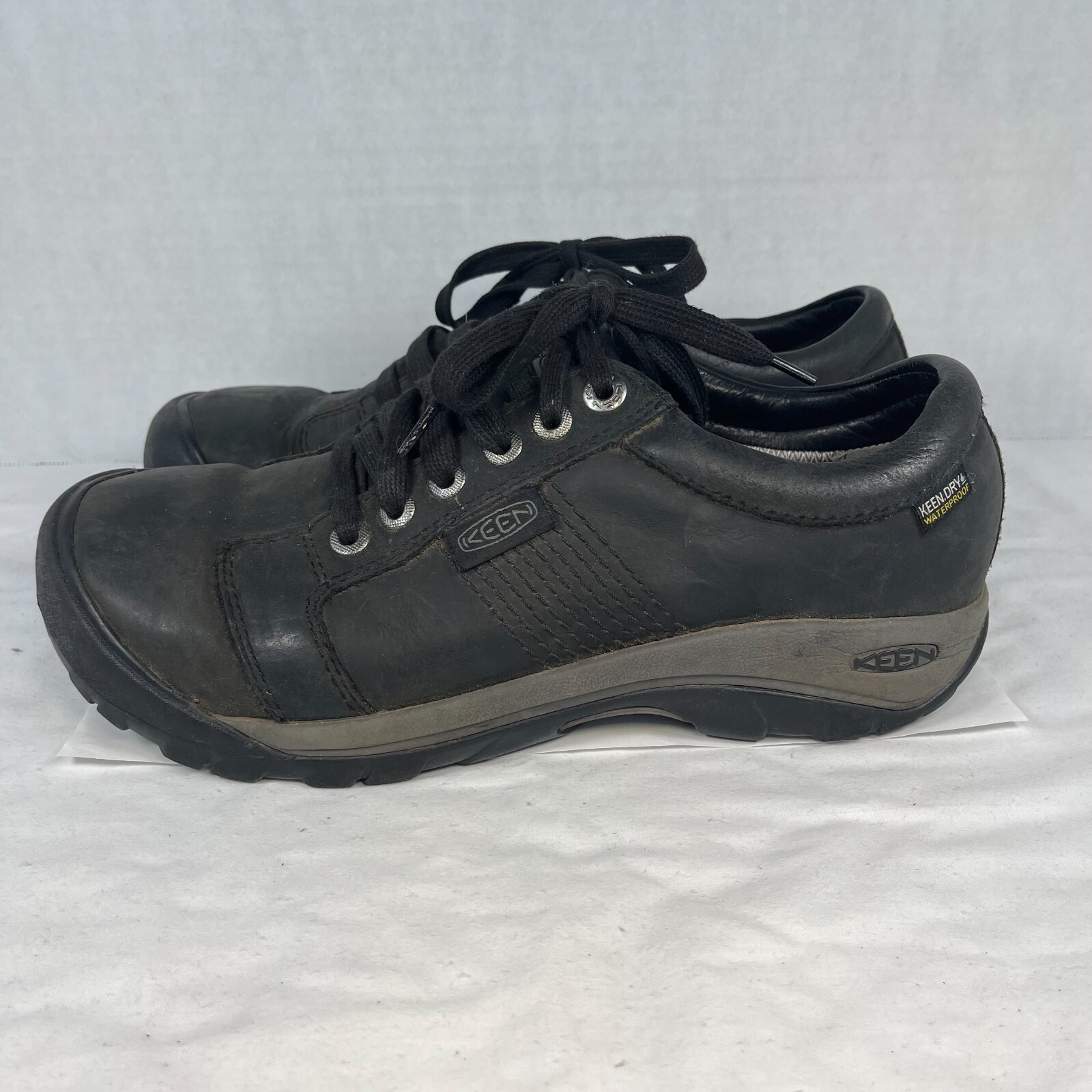 Scarpe Oxford Keen Austin scarpe da lavoro casual stringate in pelle nere da uomo 9 5
