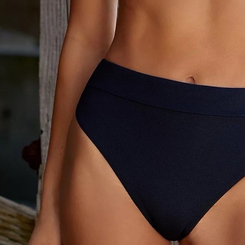 NEW Anthropologie Suzy Reversible Bikini Bottoms Black Orchid Size Large - Picture 6 of 12