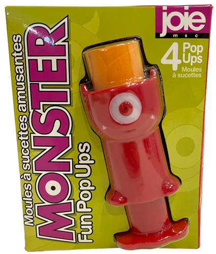 Juego de 4 moldes para hacer golosinas congeladas Joie Monster divertidos de verano RAROS