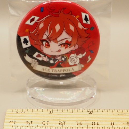 Ace Trappola Twisted Wonderland Can Badge Disney Japan T586 - Picture 2 of 3