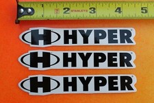 HYPER Wheels Rollerblading Blades Skates H Vintage INLINE Skating STICKER x 3