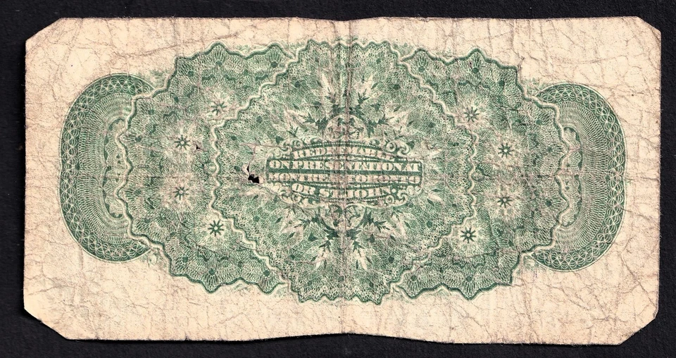 Dominion of Canada 1870 25 Cent Shinplaster Plain Dickinson-Harington Nice Note - Image 2 of 2