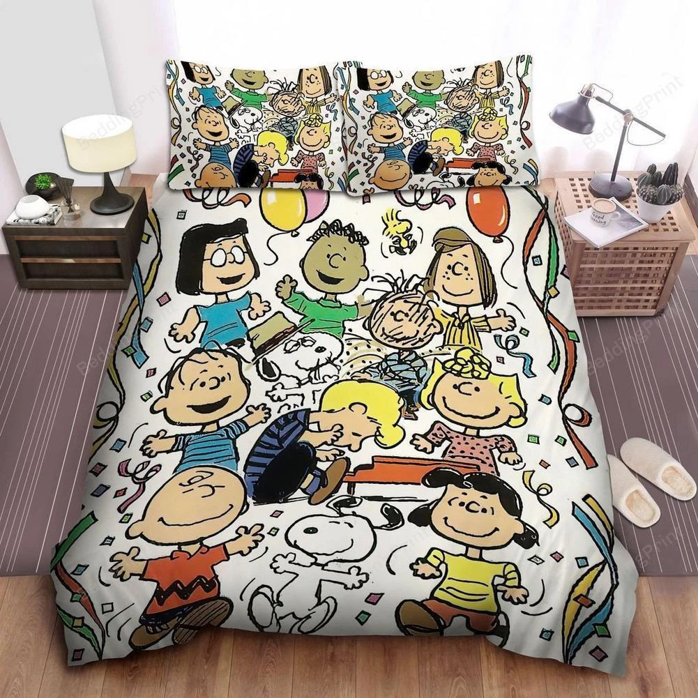 Peanuts Characters Bedding Set | Cartoon Bedding Set | Gift For Kid