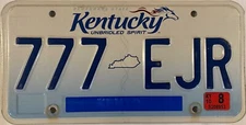 Vanity EJR 777 license plate TRIPLE 7 Emma Elizabeth Elisabeth Emily Earl Edward