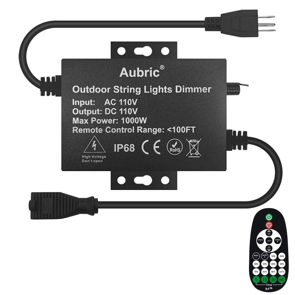 Plastic Outdoor Dimmer Switch for String Lights Electrician