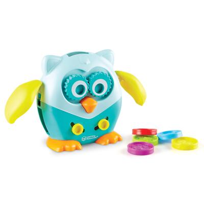 Learning Resources Hoot the Fine Motor Owl, Color, Shapes and Number Developm