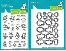 TINY SPRING FRIENDS Lawn Fawn Stamps Dies Combo Cute for Easter/Spring Cards 