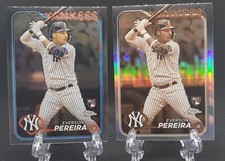 2024 Topps Chrome Baseball Everson Pereira RC LOT (2) - Sepia Refractor + Base