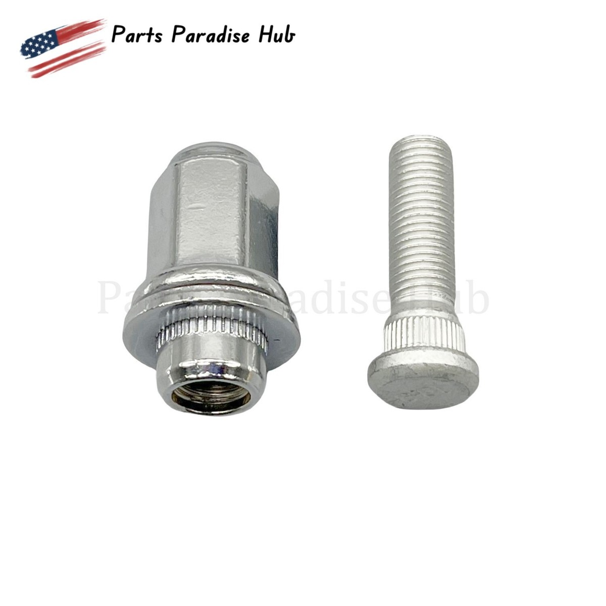 90942-01058 Fit Wheel Lug Stud Hub 12x1.5 + Lug Nut Chrome TOYOTA