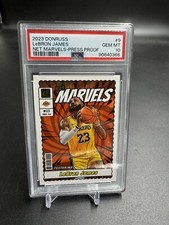2023 Donruss Basketball Net Marvels #9 GOLD Press Proof - LeBRON JAMES - PSA 10