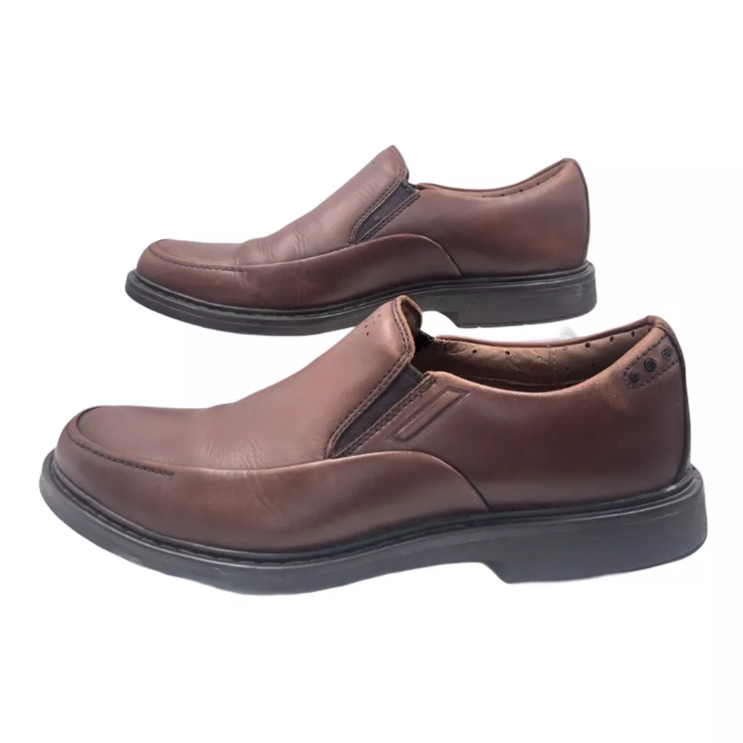 Cuerda académico ingresos Men&#039;s Clarks Brown Leather Shoes Active Air Vent Size 8M slip on  loafers | eBay