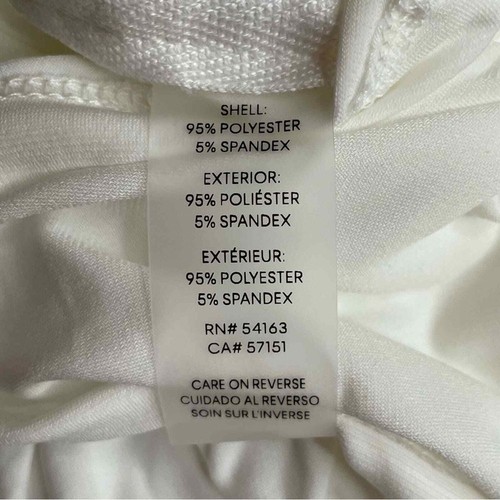 Calvin Klein Sleeveless Ruched Top White Size XL New with Tags - Picture 13 of 13