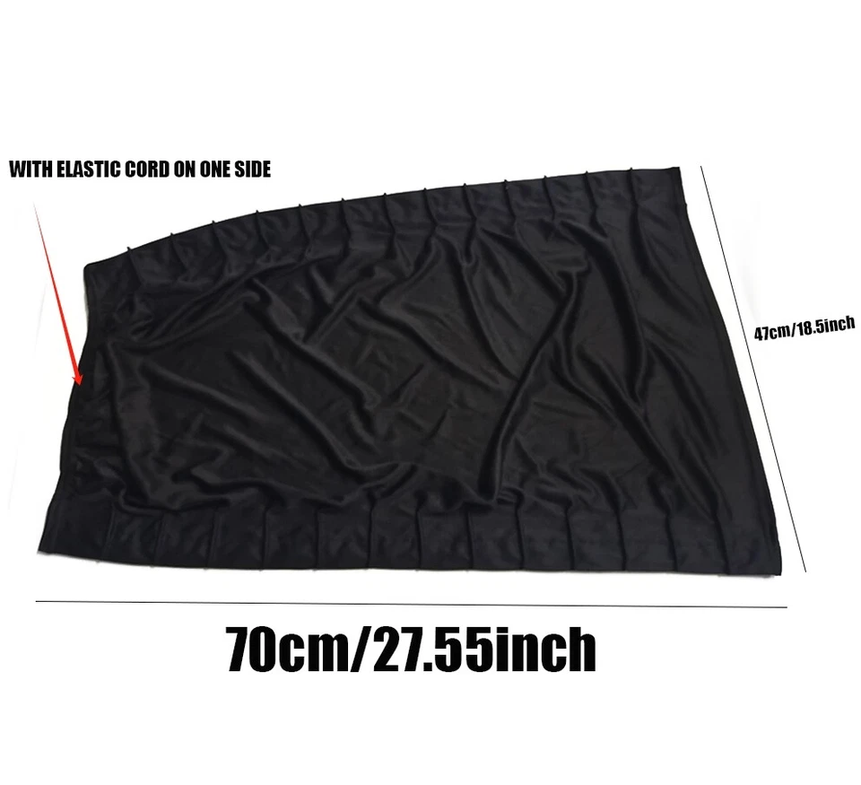 4Pcs Car Side Window Sunshade Curtains Sun Visor Blinds Cover Adjustable 70*47cm - Image 2 of 4