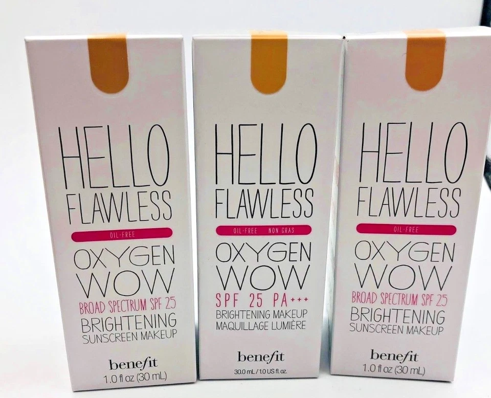 BENEFIT HELLO FLAWLESS OXYGEN WOW SPF25 BRIGHTENING MAKEUP 1OZ/30 ML YOU PICK! - Image 2 of 3