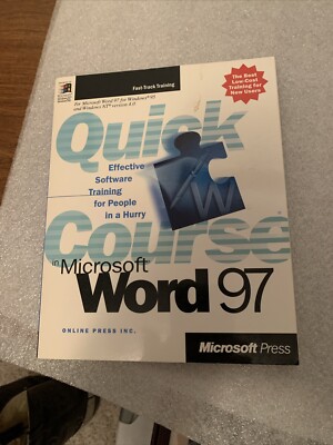 A Quick Course in Microsoft Excel 97 by Online Press Inc (Paperback) US Edition