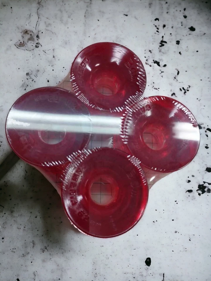 Rueda de monopatín SEISMIC 3dm 80a rojo claro 62 mm × 45 mm con núcleo rara sin usar JP Foto 4 de 4