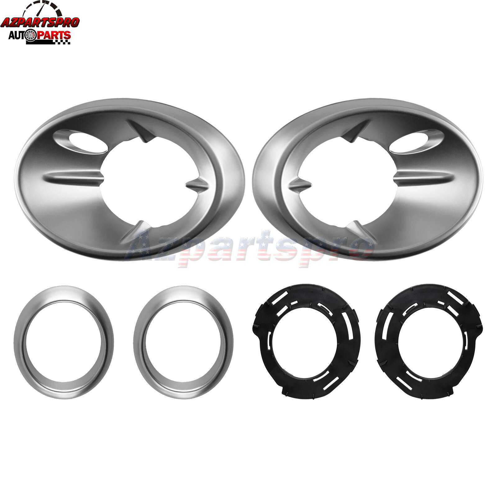 Front Left & Right Bumper Fog Light Bezels For Mercedes-Benz GLA250 2018-2020