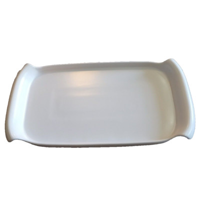 Vtg 2005 Chantal White Stoneware Shallow Baking Dish Appetizer Tray 17'' #91-T44J
