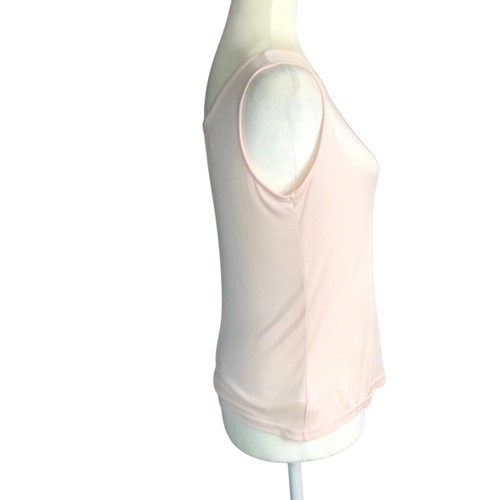 100% Mulberry Silk Pink Tank Top Size Large Luxury New With Tags - Picture 3 of 8