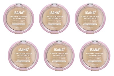 6 x 9g | ISANA Cream & Powder 2in1 Make-up hell VEGAN
