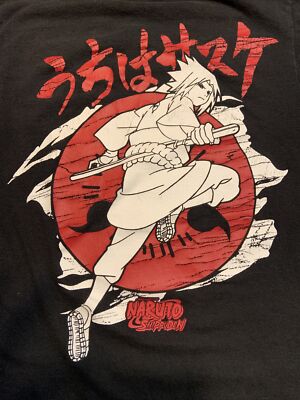 Naruto Shippuden Shirt 2007 Black Size Small Full Metal Alchemist 2 Sided