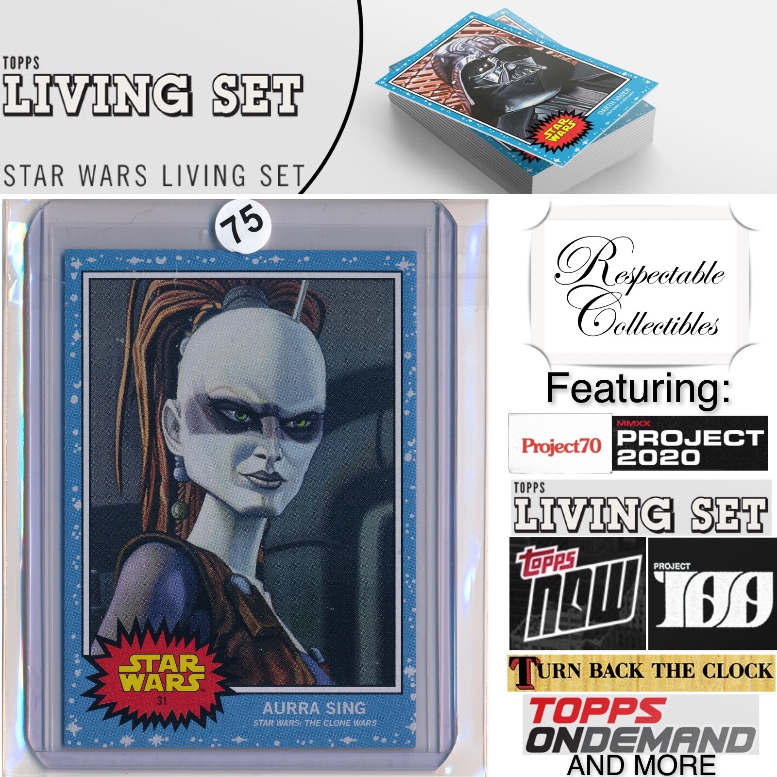 2019 Topps Star Wars Living Set - Card #31 - Aurra Sing - The Clone Wars