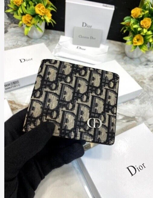 Portefeuille imprimé logo Dior pour hommes qualité supérieure stock limité
