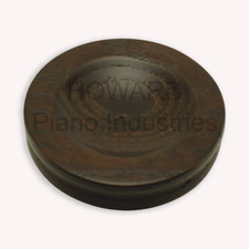 Wood Piano Caster Cups Standard Size Dark Oak Satin Finish Sold Individually 