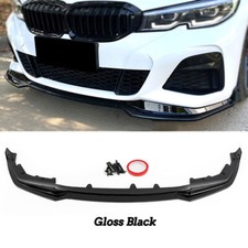 For BMW 3 Series G20 G21 G28 M Sport 19-21 Front Bumper Splitter Lip Gloss Black