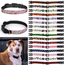 Pet Dog Polyester Collar Durable Adjustable Safety Buckle Neck Strap Necklace