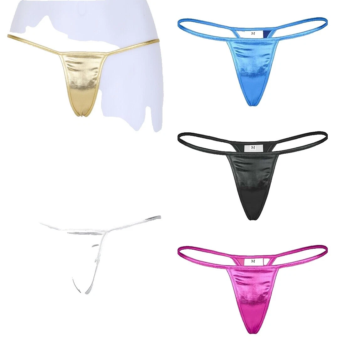 Leather Solid Multicolor Panties for Women