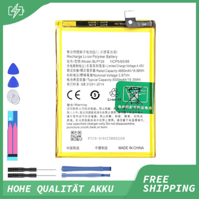 Akku für OPPO Realme C3 C11 C21Y 5i BLP729 RMX2027 RMX2185 Battery inkl Werkzeug