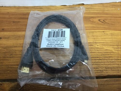NEW High Speed HDMI to Micro HDMI 6' Cable