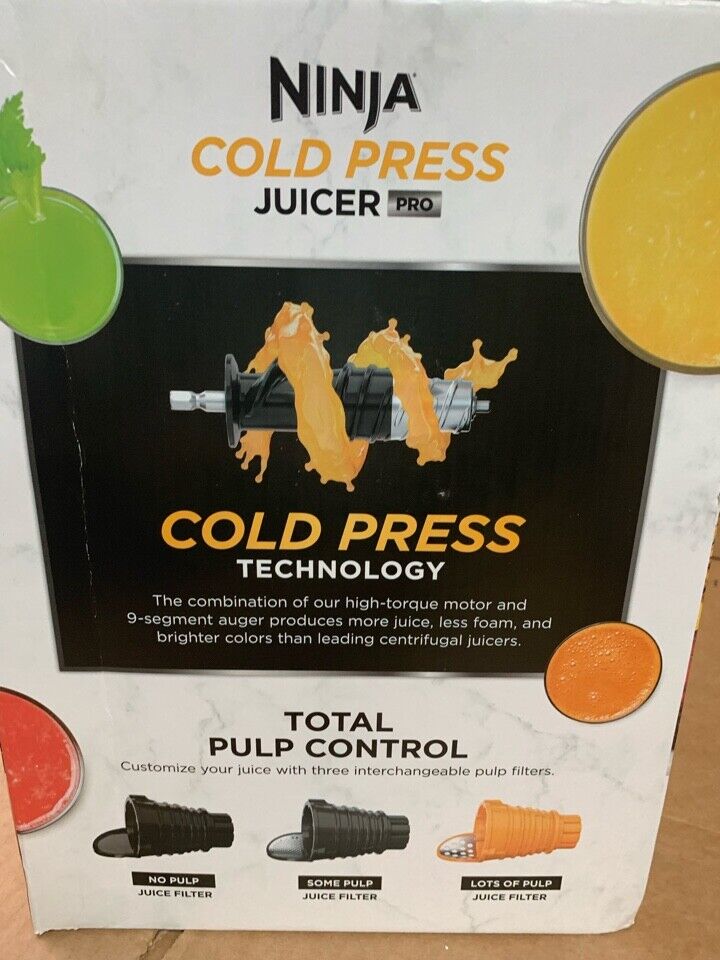 Ninj Cold Press Powerful Slow Juicer w/Total Pulp Control Ninj Cold Press Powerful Slow Juicer w/Total Pulp Control