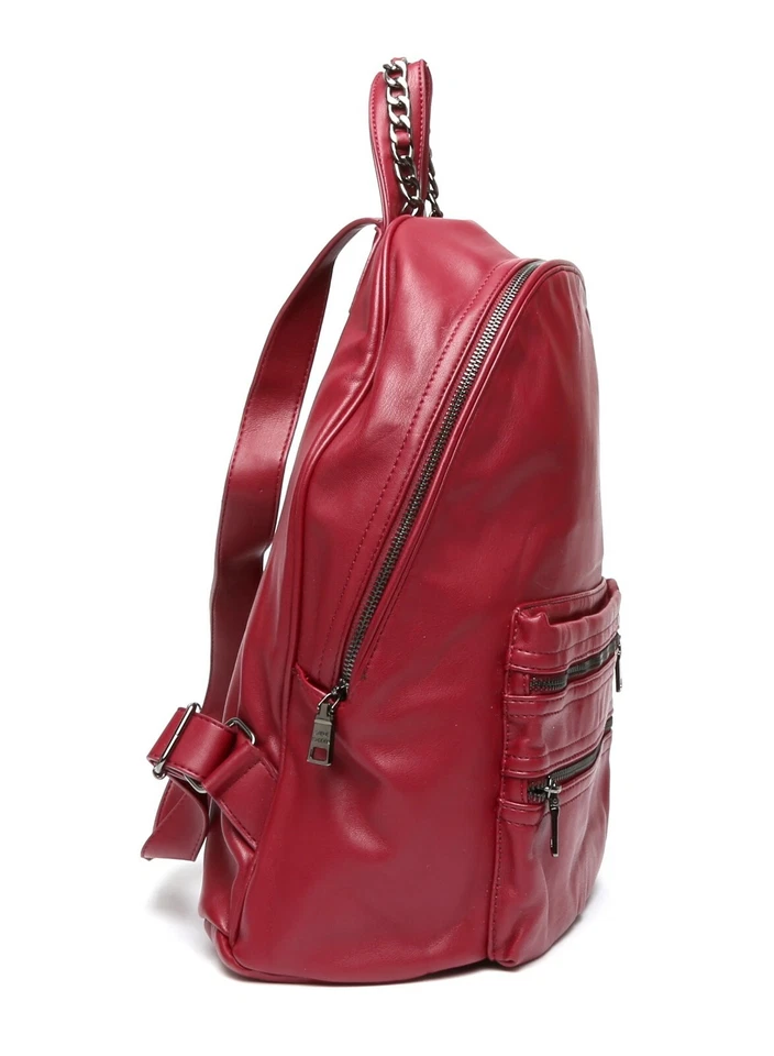 Steve Madden 女式勃艮第皮革背包 V1508 — 第 2/4 张图片