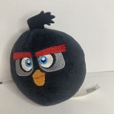Angry Birds Black Bomb Bird Mini Plush Burger King Collectible Video Game 3"