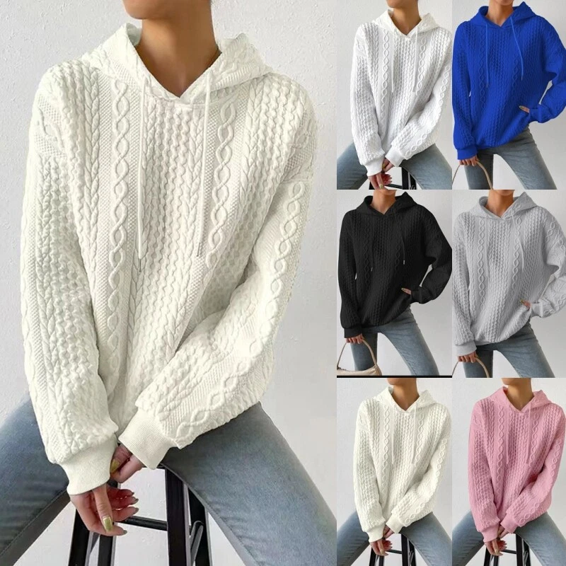 Ladies knitted hoodie new arrivals
