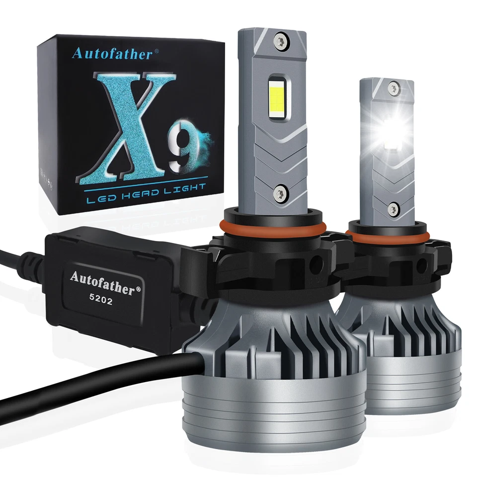 1000W 5202 LED Headlight Bulbs 6000K White Super Bright Fog Light Bulb Kit 2pcs Foto 2 de 4